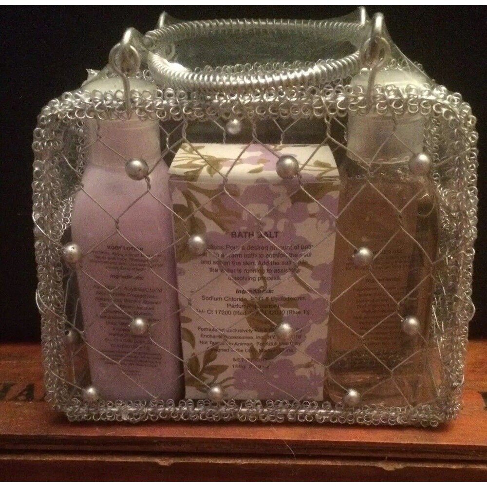 WOMENS GIFT SET Healing Waters Wild Orchid Set bODY Lotion Body WASH + Bath Salt